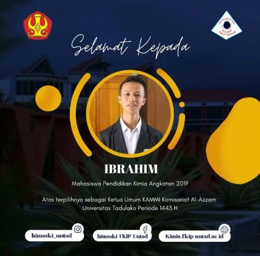 Ketua Umum KAMMI Komisariat Al-Azzam Universitas Tadulako Periode 1443 H Kini Dijabat Oleh Mahasiswa dari Prodi Pendidikan Kimia