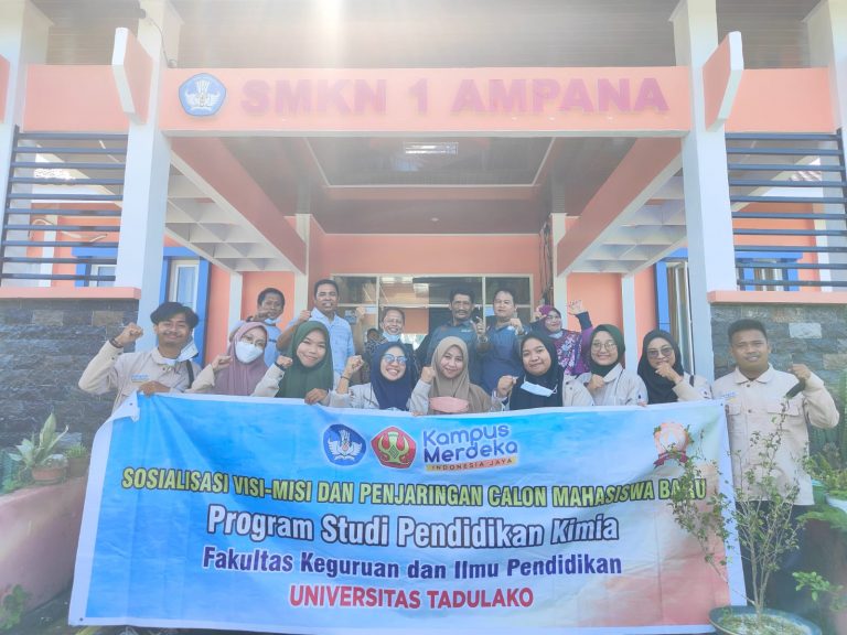 Roadshow Program Studi Pendidikan kimia ke SMA, MA, dan SMK di Provinsi Sulawesi Tengah