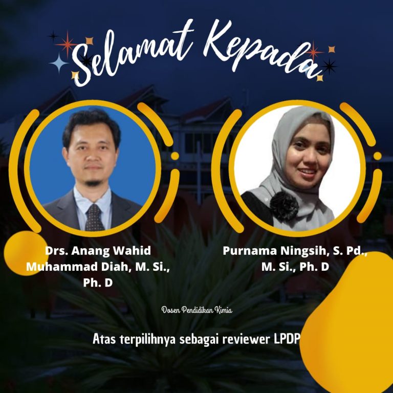 Dua Orang Dosen Kimia Terpilih menjadi Reviewer LPDP