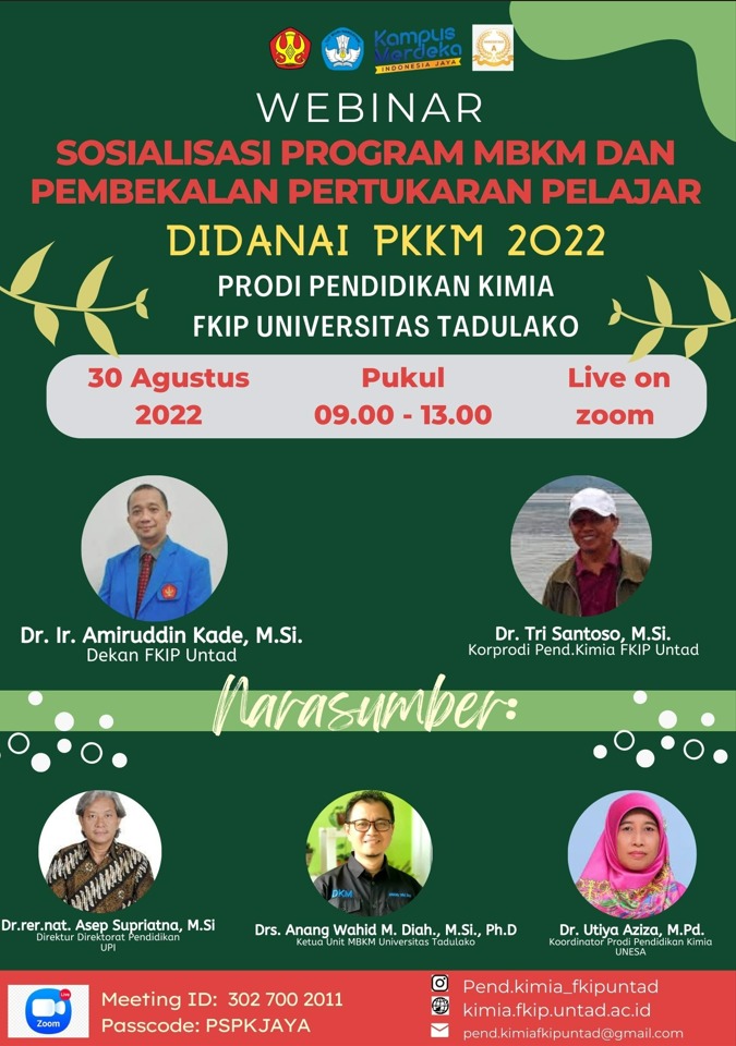 Webinar Sosialisasi Program MBKM dan Pembekalan Pertukaran Pelajar