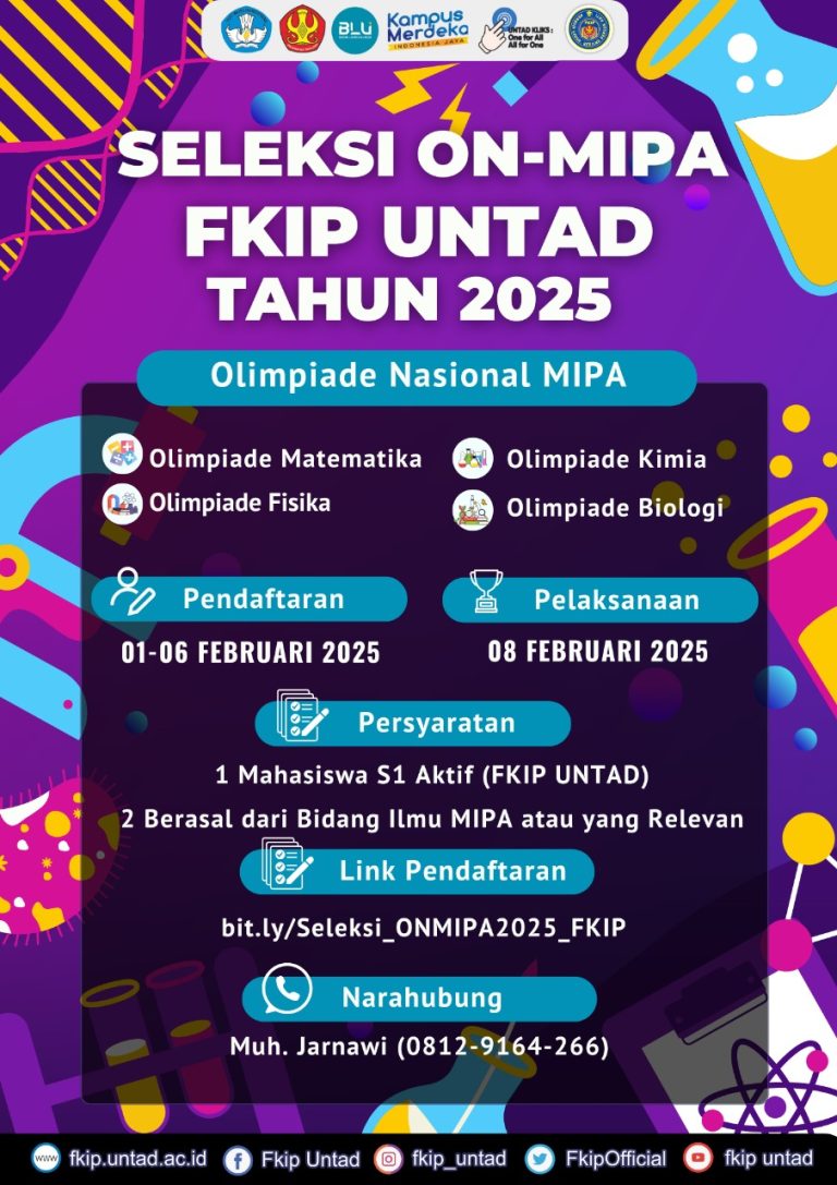 Seleksi ON-MIPA FKIP UNTAD TAHUN 2025