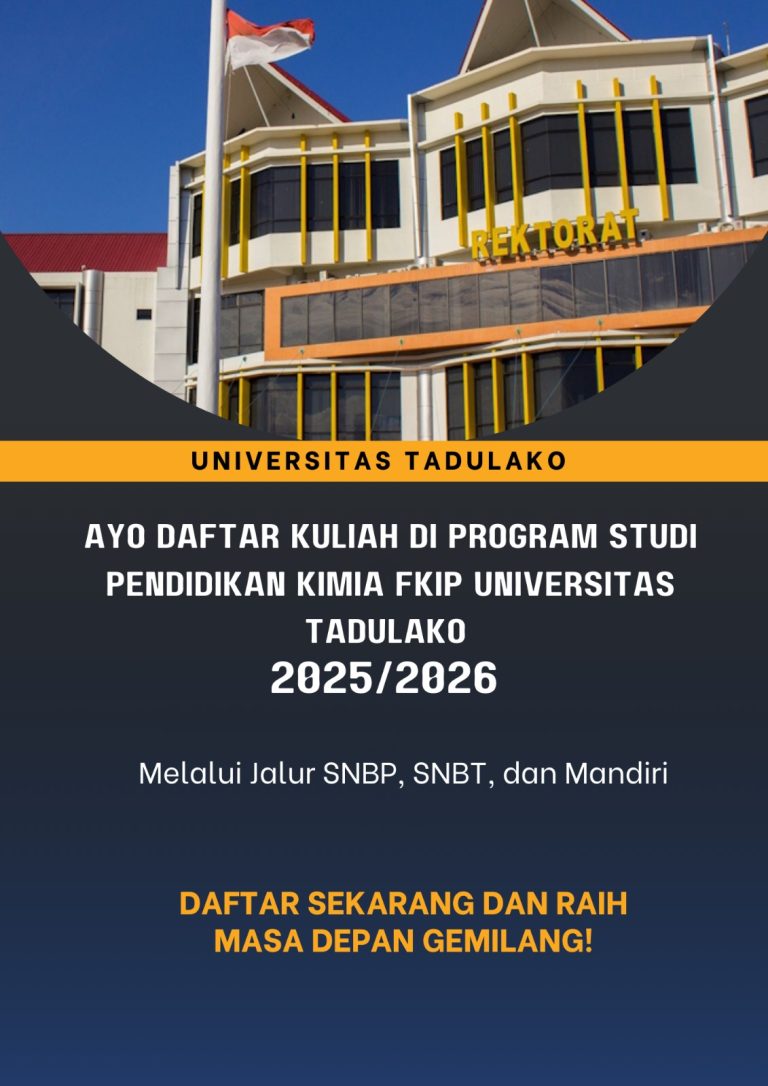 Pendaftaran Mahasiswa Baru Pendidikan Kimia FKIP Universitas Tadulako 2025
